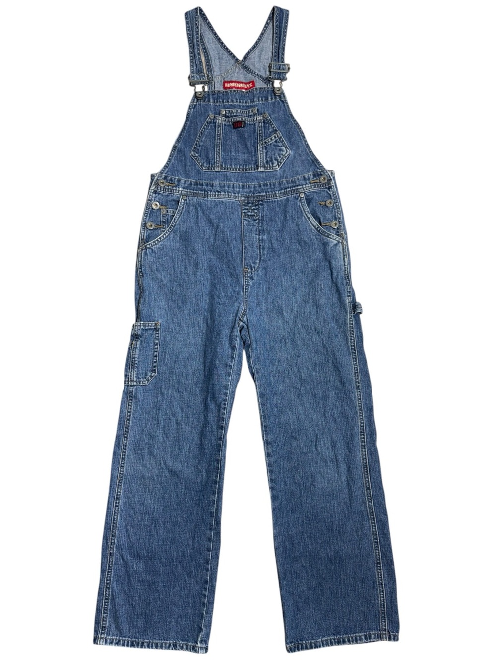 Vintage 90s UNIONBAY Denim Overalls Carpenter Baggy Y2K Grunge Blue Fits Small - Picture 2 of 7
